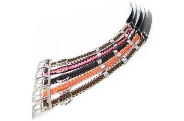 Image of Heavy Hauler Outdoor Gear Duck Band Dog Collar, w/3 duck bands, Olive Drab/Black, Small/17in-20in HH0078-S-ODBL