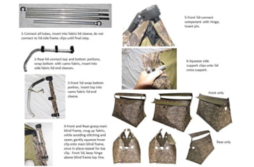 Image of Heavy Hauler Outdoor Gear HUB Blind Back Cover/Lid, Mossy Oak Shadow Grass Blades, 151B