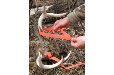 Image of Heavy Hauler Outdoor Gear Nylon Webbing Deer Drag Harness, Blaze Orange, 2in wide HH0065