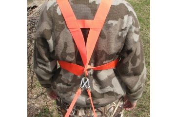 Image of Heavy Hauler Outdoor Gear Nylon Webbing Deer Drag Harness, Blaze Orange, 2in wide HH0065