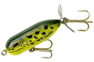 Image of Heddon Teeny Torpedo Topwater Fishing Lure, 1.5in, 1/8 oz, Leopard Frog, X0355NF