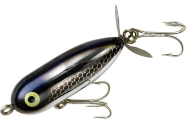 Image of Heddon Tiny Torpedo Topwater Prop Bait, 1-7/8in, 1/4 oz, Black Shiner/Glitter, X0360NBLG