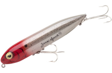 Image of Heddon Zara Spook Topwater Walking Bait, 4-1/2in, 3/4 oz, G-Finish Pearl/Red Head, X9255G28