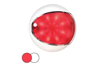 Image of Hella Marine EuroLED 130 Surface Mount Touch LED Lamp w/ White Housing, Red/White, 959950121