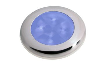 Image of Hella Marine Polished Stainless Steel Rim LED Courtesy Lamp, Blue, 980503221