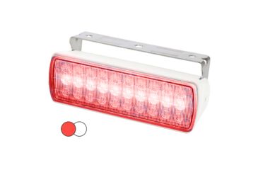 Image of Hella Marine Sea Hawk XL Dual Color LED Flood Light, White Housing, Red/White LED, 980950051
