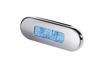 Image of Hella Marine Surface Mount Oblong LED Courtesy Lamp, Stainless Steel Bezel, Blue LED, 980869601
