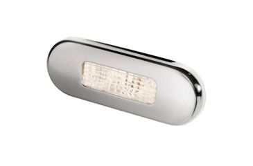 Image of Hella Marine Surface Mount Oblong LED Courtesy Lamp, Stainless Steel Bezel, Warm White LED, 980869401