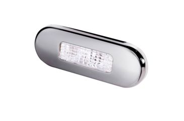 Image of Hella Marine Surface Mount Oblong LED Courtesy Lamp, Stainless Steel Bezel, White LED, 980869301