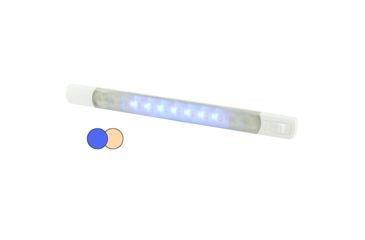 Image of Hella Marine Surface Strip 12V LED Light w/Switch, Warm White/Blue, 958121111