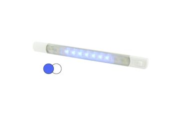 Image of Hella Marine Surface Strip 12V LED Light w/Switch, White/Blue, 958121011