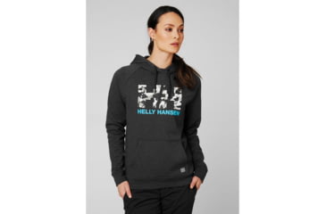 Image of Helly Hansen F2F Cotton Hoodie - Women's, Ebony, Extra Large, 62936980-XL