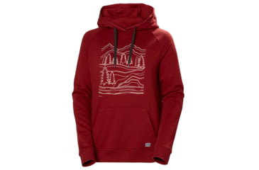 Image of Helly Hansen F2F Cotton Hoodie - Womens, Oxblood, Large, 62936215-L