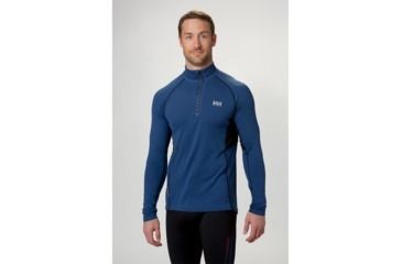 Image of Helly Hansen Pace 1/2 Zip LIFA Flow Long Sleeve - Men's-Deep Steel-Small