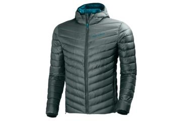 Image of Helly Hansen Verglas Hooded Down Insulator Jacket - Men's-Rock-Small