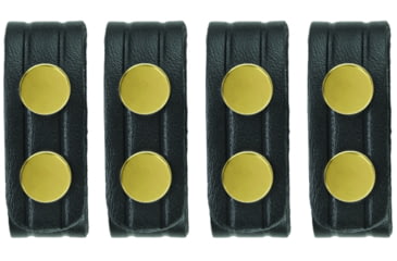 Image of HERO'S PRIDE AirTek 15/16 in Belt Keepers, 4 Pack, Plain, Brass Hardware, Black, 1499PA