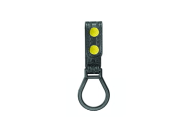Image of HERO'S PRIDE AirTek D-Cell Ring Flashlight Holder w/ Plastic Holder, Basket Weave, Brass Hardware, Black, 1490BWA