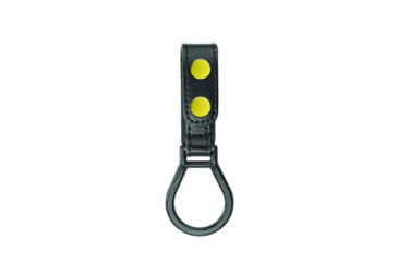 Image of HERO'S PRIDE AirTek D-Cell Ring Flashlight Holder w/ Plastic Holder, Plain, Brass Hardware, Black, 1490BPA