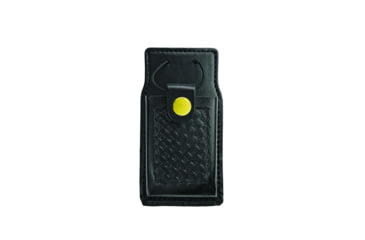 Image of HERO'S PRIDE AirTek Deluxe Swivel Universal Radio Holder, Medium, Basket Weave, Brass Hardware, Black, 1440BWA