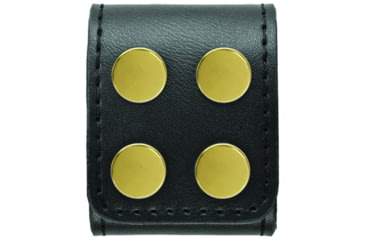 Image of HERO'S PRIDE AirTek Extra Wide Belt Keepers, 2in, 2 Pack, Plain, Brass Hardware, Black, 1498PA