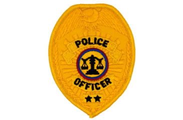 Image of POLICE OFFICER Badge Patch - Gold - 2.5''x3.5''