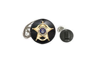 Image of Heros Pride Universal Round Badge Holder with Hook Closure. 9140R