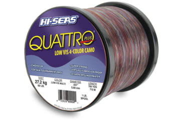 Image of Hi-Seas Hi-Seas GSQ-1-15 Quattro Monofilament Line 15lb, 4-Color Camo 3200yd, GSQ-1-15
