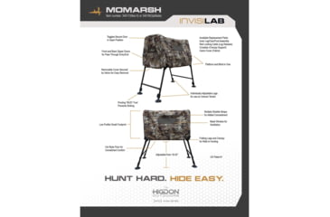 Image of Higdon Outdoors 34018 Invisi-Lab Dog Blind Optifade Marsh 31 X 24 X 21
