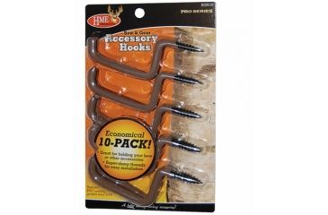 Image of HME Products Bow and Gear Holders, Brown, Pack of 10, HME-BGH-10