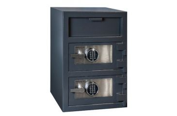 Image of Hollon Safe Hollon FDD-3020EE Double Door Depository Safe, Gray, Medium FDD-3020EE