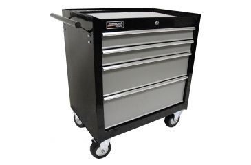 Image of Homak 27in SE Series Rolling Cabinet w/ 4 Drawers, Black And Gray BG04027403