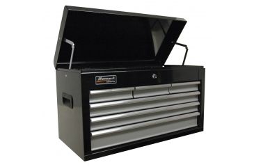 Image of Homak 27in SE Series Top Chest w/ 6 Drawers, Black And Gray BG02026603