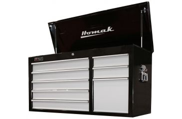 Image of Homak 27in SE Series Top Chest w/ 8-Drawers, Black And Gray BG02041083