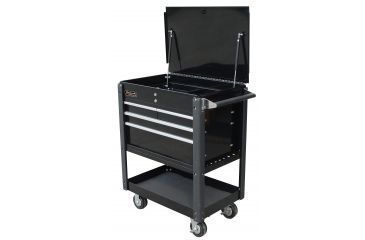 Image of Homak 35in Professional 4  Drawer Service Cart  - Black BK06032000