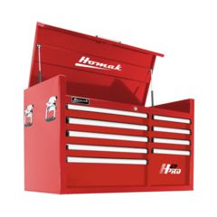 Image of Homak 41in H2Pro Series-9 Drawer Top Chest, Red, Large RD02041091