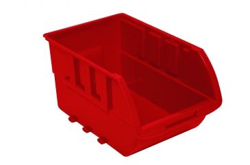 Image of Homak Single Small Plastic Individual Bin, Red No Logo HA01010644