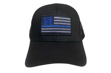 Image of Hornady Blue Line American Flag Patch Hat - Mens, One Size, Black, 10160
