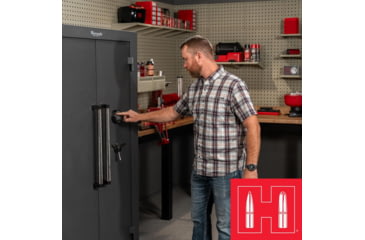 Image of Hornady Mobilis Gun Safe, Single Door, 22 x 59 x 18 in, Black/Gray, 95070