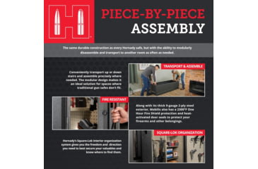 Image of Hornady Mobilis Gun Safe, Single Door, 22 x 59 x 18 in, Black/Gray, 95070