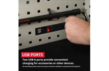 Image of Hornady Mobilis Gun Safe, Single Door, 22 x 59 x 18 in, Black/Gray, 95070