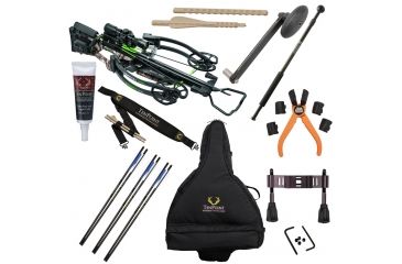 Image of Horton Archery Storm RDX Premium Crossbow Package w/3x Pro-View 2 Scope,ACUdraw,165lb Draw Weight, Mossy Oak Treestand Camo, NH15001-7522 W/ Vanguard Veo Shooting Stick