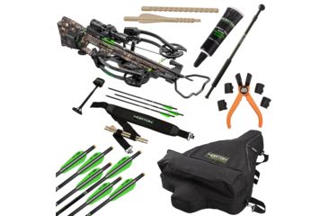 Image of Horton Archery Vortec RDX Crossbow w/ 3x Pro-View 2 Scope, ACUdraw, 135, Mossy Oak Country Camo, NH17060-5522 W/ Vanguard Veo Shooting Stick