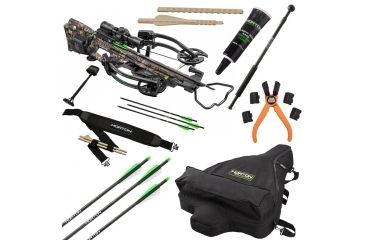 Image of Horton Archery Vortec RDX Crossbow w/ 3x Pro-View 2 Scope, ACUdraw, 135, Mossy Oak Country Camo, NH17060-5522 W/ Vanguard Quest Tripod
