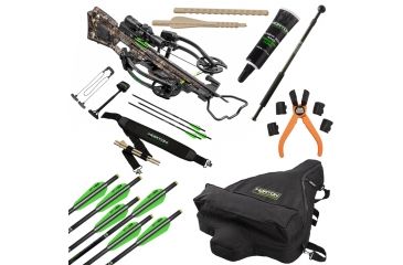 Image of Horton Archery Vortec RDX Crossbow w/ 3x Pro-View 2 Scope, Dedd Sled 50, 135, Mossy Oak Country Camo, NH17060-5524 W/ Vanguard Veo Shooting Stick