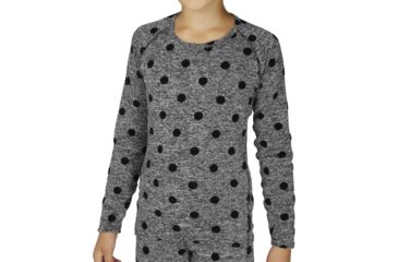 Image of Hot Chillys Youth Heather Scoop - Girls, Black Heather, Extra Small, HC9602-909-XS