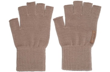 Image of Hot Shot Merino Wool Fingerless Gloves, Brown, One Size, 00-160C