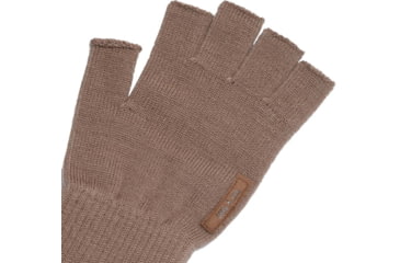 Image of Hot Shot Merino Wool Fingerless Gloves, Brown, One Size, 00-160C