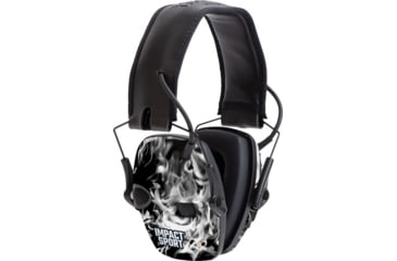 Image of Howard Leight Impact Sport Smoked Black Elec Muff Nrr22