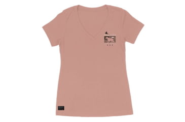 Image of HOWITZER Best Friend S/S Vneck Tee - Womens, Desert Pink, 2XL, CVW7133-DEPK-2X