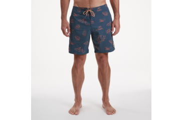 Image of Howler Brothers Buchannon Boardshorts - Mens, Gulf Destinations Print/Dark Slate Blue, 32, 130720S-GMS-32